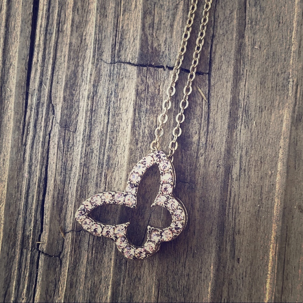 Goldtone Butterfly Necklace